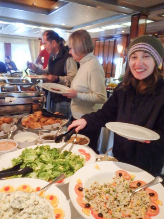 Hora do almoço no Sea Spirit, a caminho da Antártida